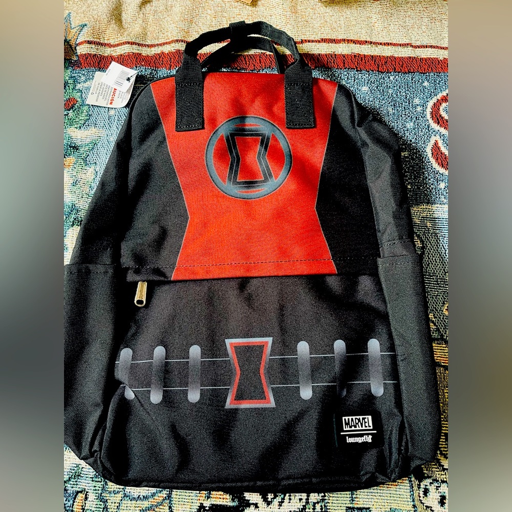 - New with tag marvel avengers loungefly black widow backpack